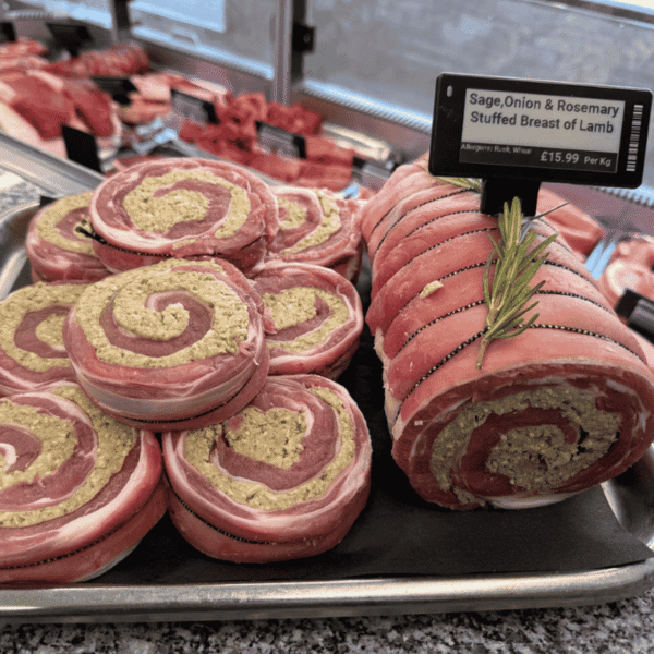 Sage,Onion & Rosemary Stuffed Breast of Lamb