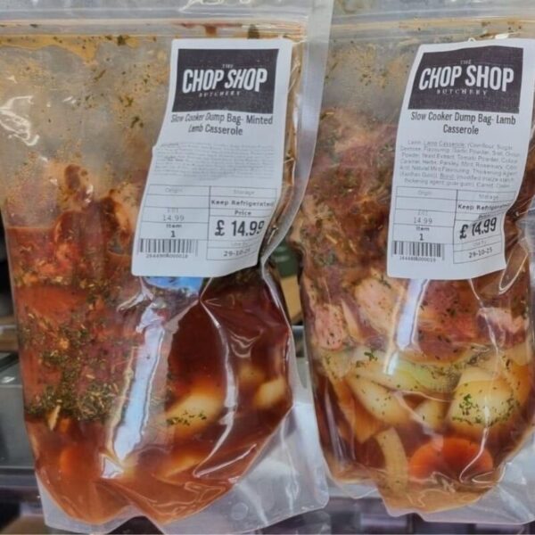 Slow Cooker Dump Bag- Minted Lamb Casserole