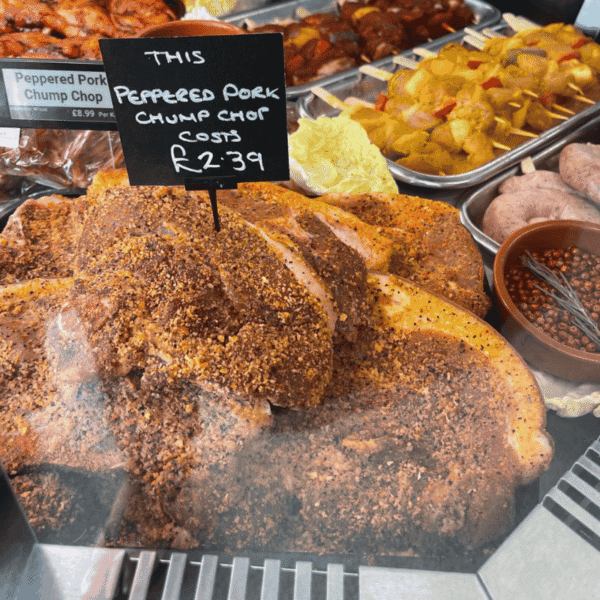 Peppered Pork Chump Chop