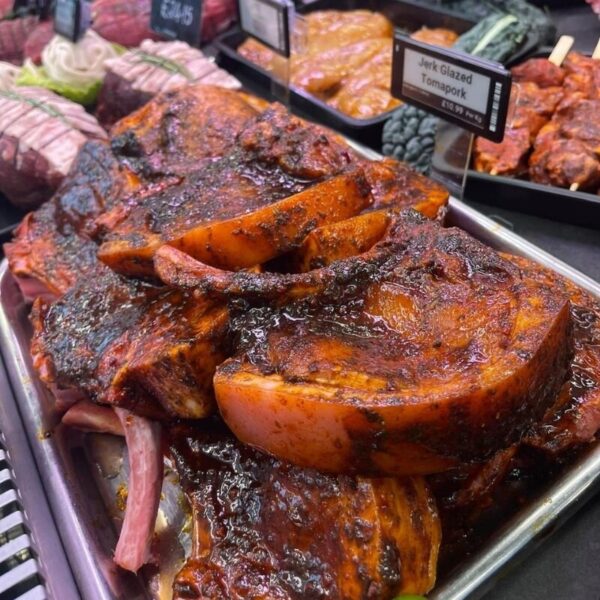 Jerk Glazed Tomapork